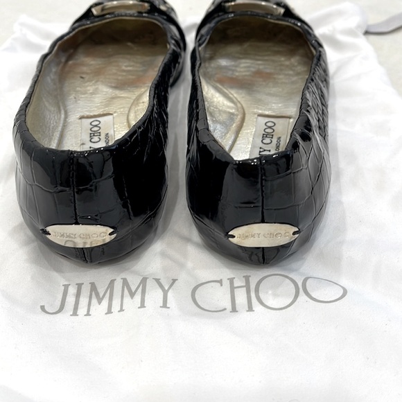 Jimmy Choo Size 36.5 black patent ballet shoes - Picture 2 of 6
